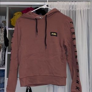 pink hoodie